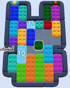 Color Block Jam level 1651: screenshot of the board
