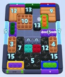 Color Block Jam Level: Screenshot des Spielfelds