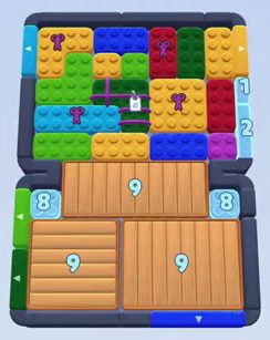 Color Block Jam level: screenshot of the board