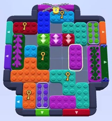 Color Block Jam level 1399 / 1402 / 1446: screenshot of the board