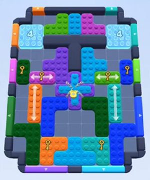 Color Block Jam fase 124 / 962 / 1579: print do tabuleiro