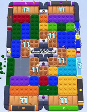 Color Block Jam level 1676 / 1683 / 2673: screenshot of the board