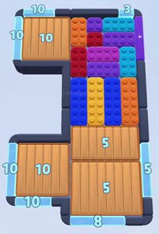 Color Block Jam level: screenshot of the board