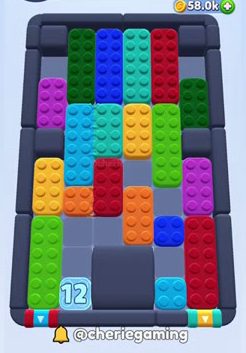 Color Block Jam 레벨 1672 / 2662: 보드 스크린샷