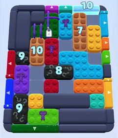 Color Block Jam level 1673 / 2663: screenshot of the board