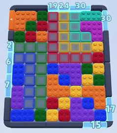 Color Block Jam level: screenshot of the board