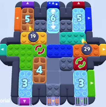 Color Block Jam level 1289 / 1282 / 1285: screenshot of the board