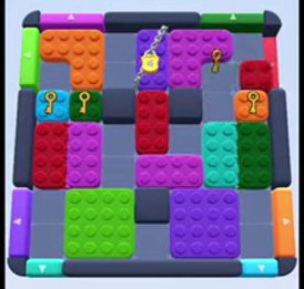 Color Block Jam Level 55: Screenshot des Spielfelds