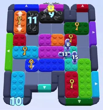 Color Block Jam level 857 / 1507 / 1756: screenshot of the board
