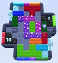 Color Block Jam Level 1033: Screenshot des Spielfelds