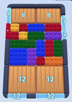 Color Block Jam Level 172: Screenshot des Spielfelds