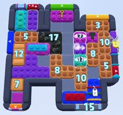 Color Block Jam Level 1623 / 2534: Screenshot des Spielfelds