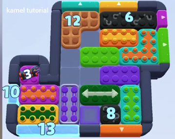 Color Block Jam Level 1062 / 1953: Screenshot des Spielfelds