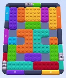 Color Block Jam level 1103: screenshot of the board