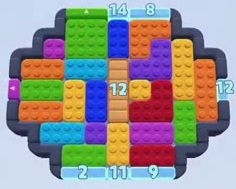 Color Block Jam fase 248: print do tabuleiro