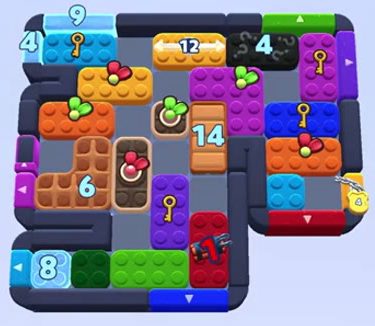 Color Block Jam Level 1535 / 1540 / 1541: Screenshot des Spielfelds