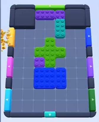 Color Block Jam Level: Screenshot des Spielfelds