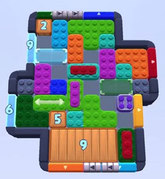 Color Block Jam fase 1494 / 1497: print do tabuleiro