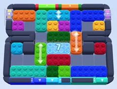 Color Block Jam Level 617 / 1539: Screenshot des Spielfelds
