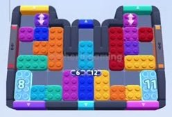 Color Block Jam level 729: screenshot of the board
