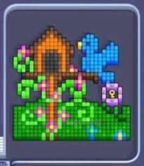 Pixel Flow Level 80: Screenshot des Spielfelds