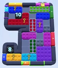 Color Block Jam level 1200 / 1197 / 1199 / 2065: screenshot of the board