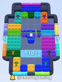Color Block Jam level 675: screenshot of the board