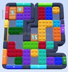 Color Block Jam Level 599 / 1533: Screenshot des Spielfelds