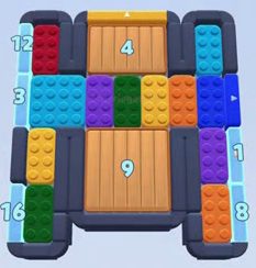 Color Block Jam Level 41: Screenshot des Spielfelds
