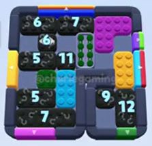 Color Block Jam Level 739 / 1203 / 1522 / 1523 / 2432 / 2433 / 13 / 15 / 138 / 701 / 747 / 1201 / 1599 / 1616 / 2132 / 2510 / 2527: Screenshot des Spielfelds