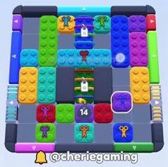 Color Block Jam Level 569: Screenshot des Spielfelds