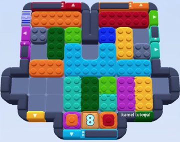 Color Block Jam Level 600: Screenshot des Spielfelds