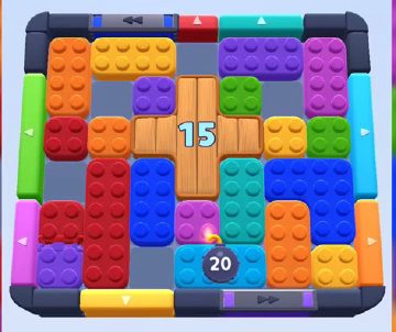 Color Block Jam Level 376 / 770 / 1270: Screenshot des Spielfelds