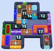 Color Block Jam level: screenshot of the board