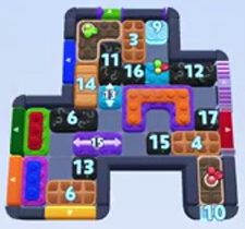 Color Block Jam ステージ 1553 / 2464：盤面のスクリーンショット