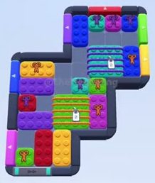 Color Block Jam level: screenshot of the board