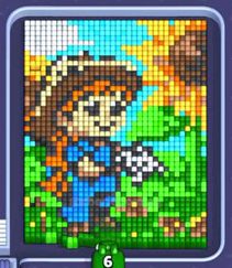 Pixel Flow level 1409: screenshot of the board