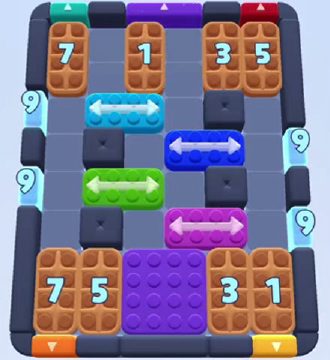 Color Block Jam level 874: screenshot of the board