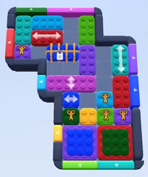 Color Block Jam level 245 / 1083: screenshot of the board