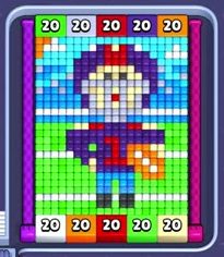 Pixel Flow level 907: screenshot of the board