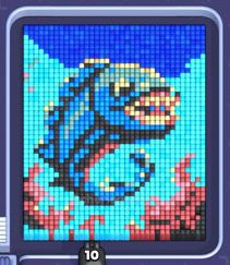 Pixel Flow level 1410: screenshot of the board