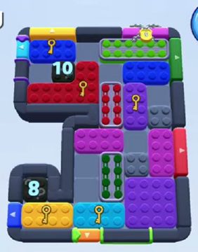Color Block Jam level 1200: screenshot of the board