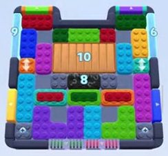 Color Block Jam Level: Screenshot des Spielfelds