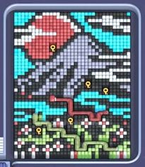Pixel Flow уровень 112: скриншот поля