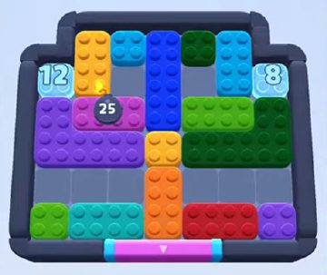 Color Block Jam Level 407 / 801 / 1301: Screenshot des Spielfelds
