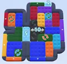 Color Block Jam Level: Screenshot des Spielfelds
