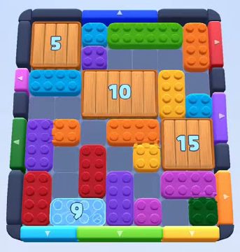 Color Block Jam nivel 273 / 451 / 661: captura del tablero