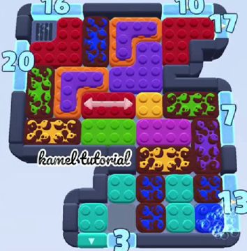 Color Block Jam level 1706 / 1854 / 2713: screenshot of the board