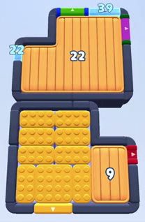 Color Block Jam Level: Screenshot des Spielfelds