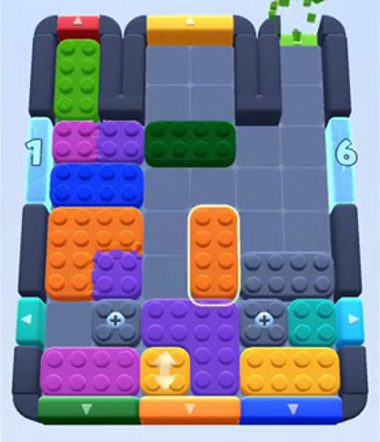 Fase de Color Block Jam: print do tabuleiro
